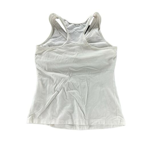 Danskin Now White Sleeveless Racerback Padded Tank Top Women's Size Medium - Picture 1 of 6